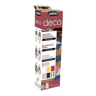 Pebeo 6 Pack 20 ml Decorative Paint Set Multicoloured 20 mL