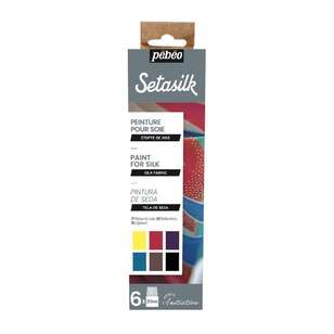 Pebeo 6 Pack 20 ml Paint For Silk Set Multicoloured 20 mL