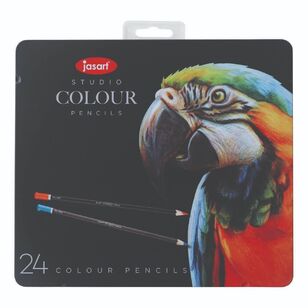 Jasart Studio 24 Pack Colour Pencil Tin Multicoloured