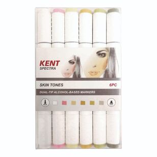 Kent Spectra Graphic Design Markers 6 Pack Skin Tones