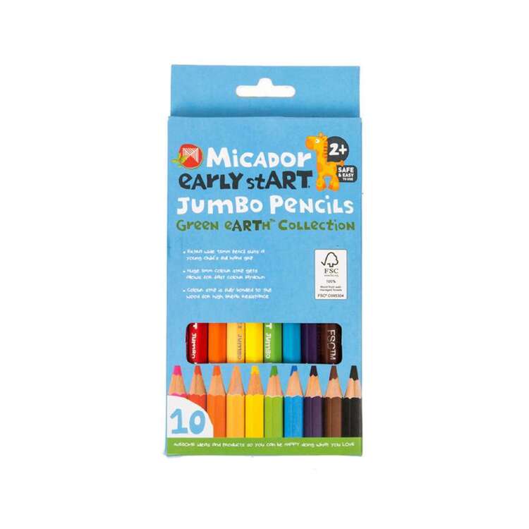 Micador Early stART Jumbo Pencils 10 Pack Multicoloured