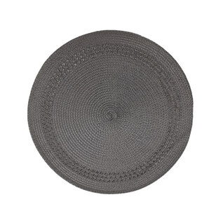 Mode Home Tyne 6 Pack Round Placemats Grey 38 cm
