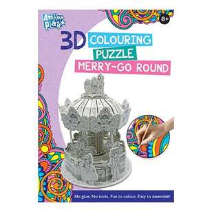 3D Colouring Merry Go Round Puzzle Multicoloured