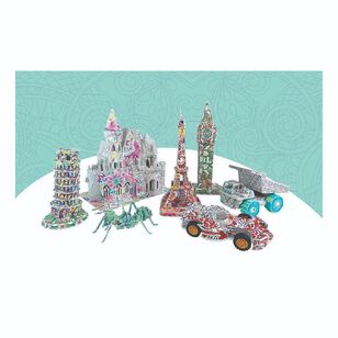 3D Colouring Leaning Tower Pisa Puzzle Multicoloured