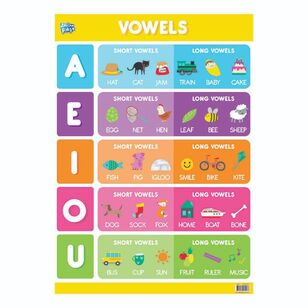 Educational Vowels Poster Multicoloured