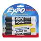 Expo 4 Pack Bullet Tip Black Markers Black