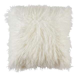 KOO Mongolian Fur Cushion Pebble 43 x 43 cm