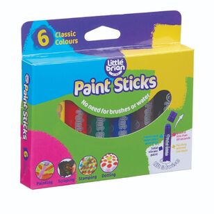 Little Brian 6 Pack Classic Colour Paint Sticks Classic