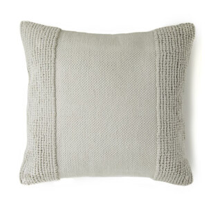 Logan & Mason Home Porter Woven Textured Cushion Silver 50 x 50 cm