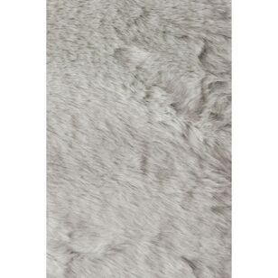 Limon Lapin Plush Rug Silver 90 x 150 cm