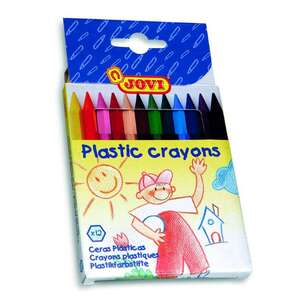 Jovi 12 Pack Plastic Crayon Set Multicoloured