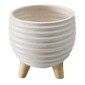 Ombre Home Weathered Coastal Planter Pot With Legs White 15 cm
