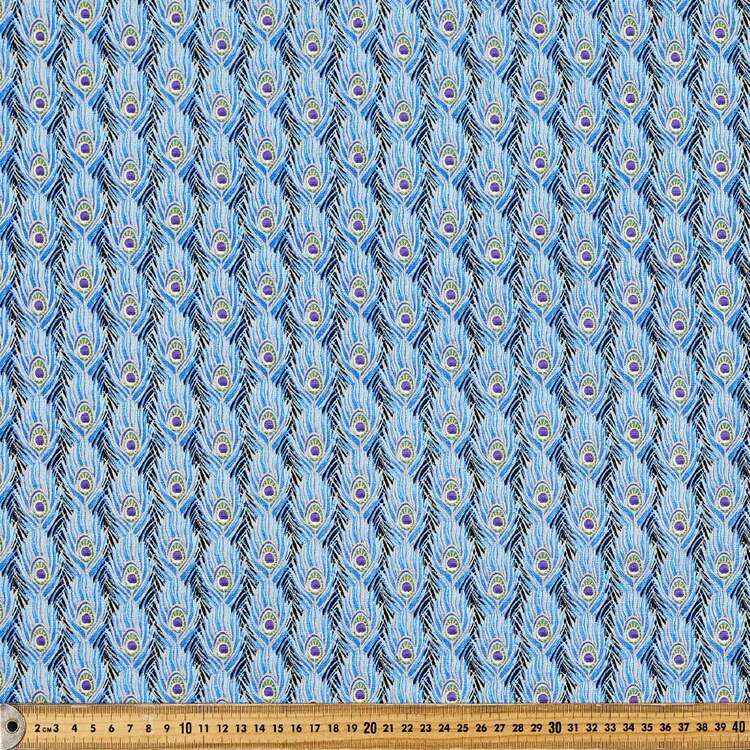 Peacock Pride Printed 112 cm Buzoku Cotton Duck Fabric Multicoloured 112 cm
