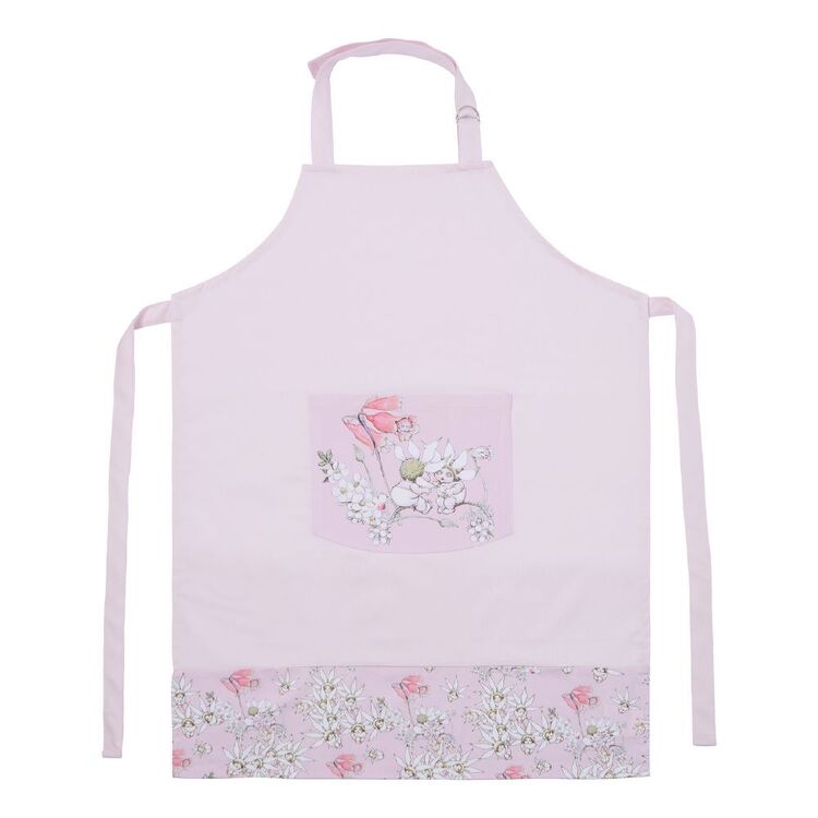 May Gibbs Flannel Flower Apron Pink 50 x 70 cm