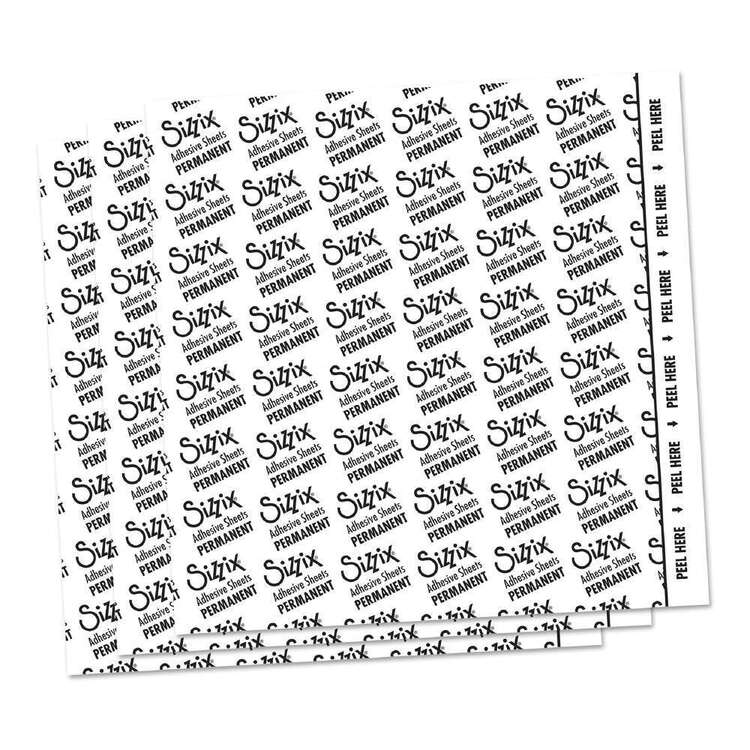 Sizzix 10 Packs Adhesive Permanent Sheets Clear