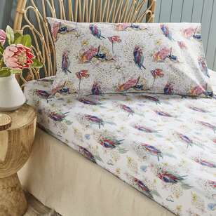 May Gibbs Bird & Flowers Fitted Sheet Set Multicoloured