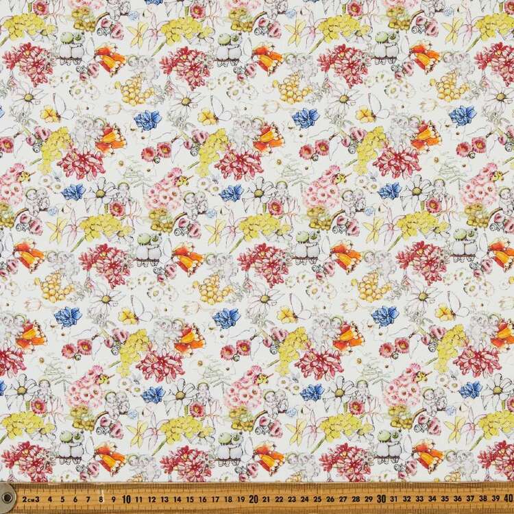 May Gibbs Gumnut Friends 140 cm Cotton Linen Fabric