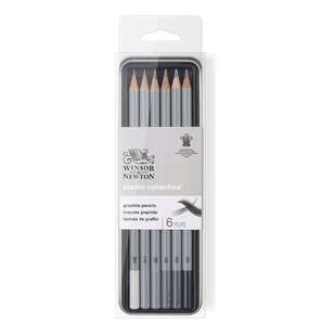 Winsor & Newton Studio Graphic Pencil Tin 6 Pack Multicoloured