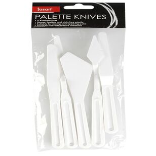 Jasart Plastic Palette Knives White