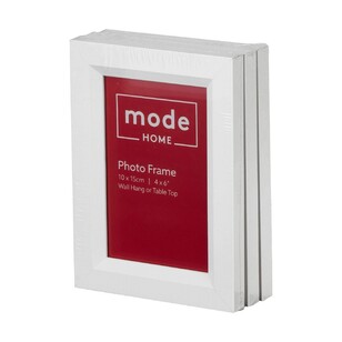 Mode 3 Pack 10 x 15 cm Everyday Photo Frames White 10 x 15 cm