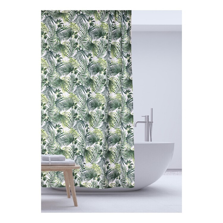 Bath By Ladelle Tropical PVC Shower Curtain