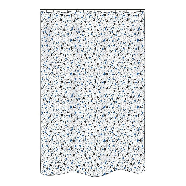 Bath By Ladelle Terrazzo Printed Shower Curtain
