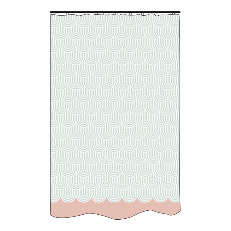 Bath By Ladelle Archie Printed Shower Curtain