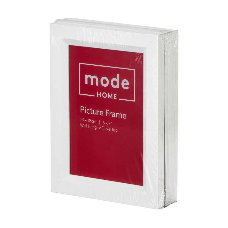 Set of 3 Poster Frames Modern White 40x40 cm with acrylic glass / MDF