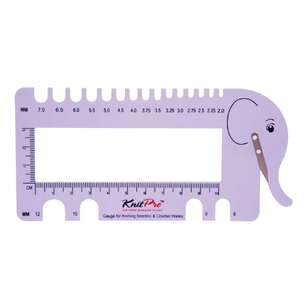 Knitpro Elephant Needle & Crochet View Sizers Purple