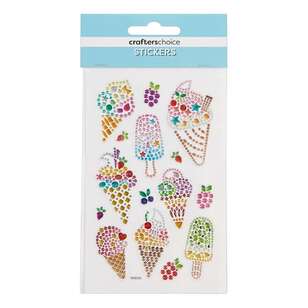 Crafters Choice Crystal Icecream Stickers Multicoloured