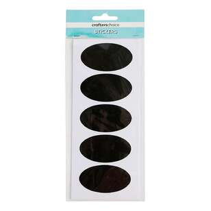 Crafters Choice 30 Piece Oval Chalkboard Stickers Multicoloured