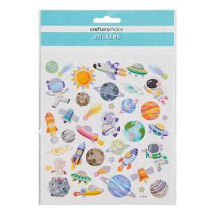 Crafters Choice Rainbow Foil Space Stickers Multicoloured
