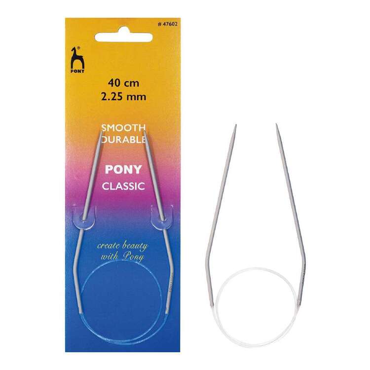 Pony Circular Aluminium 40 cm Knitting Needles