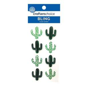 Crafters Choice Bling Cacti Stickers Green