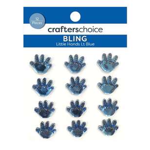 Crafters Choice Bling Blue Little Hands Stickers Blue