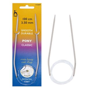 Pony Circular 100 cm Knitting Needles Grey