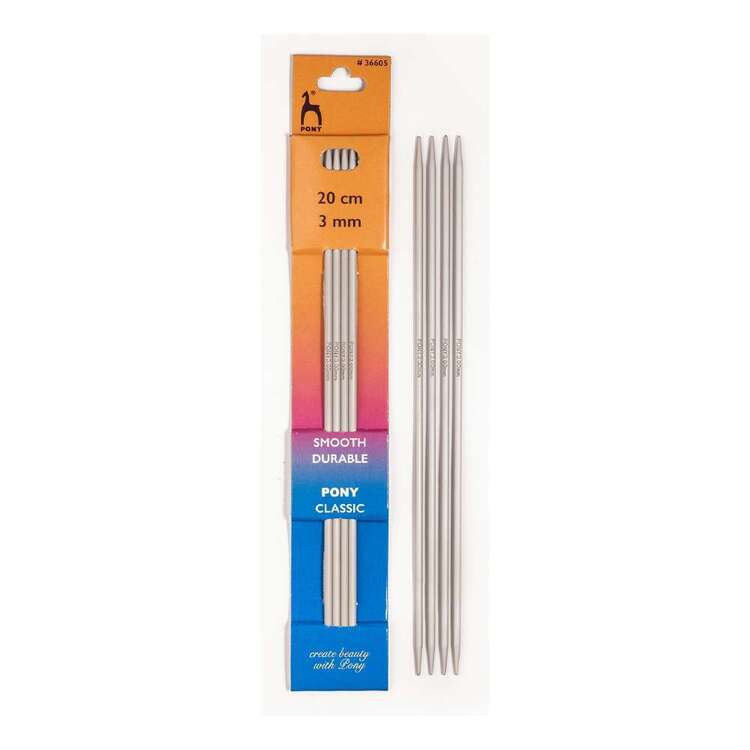 Pony Classic Double Ended 20 cm Knitting Needle 4 Pack