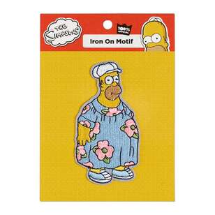 The Simpsons King Size Homer Iron On Motif Multicoloured 10 cm