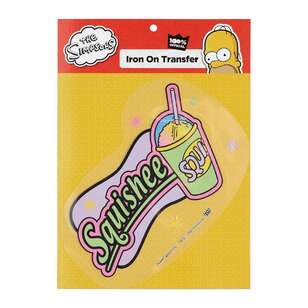 The Simpsons Squishee Iron On Transfer Multicoloured 14 cm