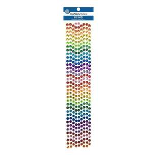 Crafters Choice 312 Pieces Rainbow Gemstone Stickers Multicoloured