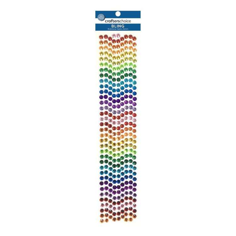 Crafters Choice 312 Pieces Rainbow Gemstone Stickers