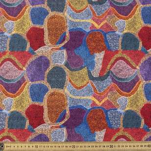 Emu Dreaming Warlu Warlu Printed 148 cm Cotton Elastane Fabric Multicoloured 148 cm