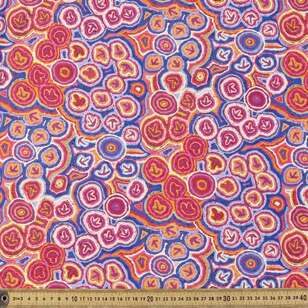Emu Dreaming Track Warlu Warlu Printed 148 cm Cotton Elastane Fabric Multicoloured 148 cm