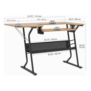 Birch Eclipse Adjustable Hobby & Sew Table Black & Maple