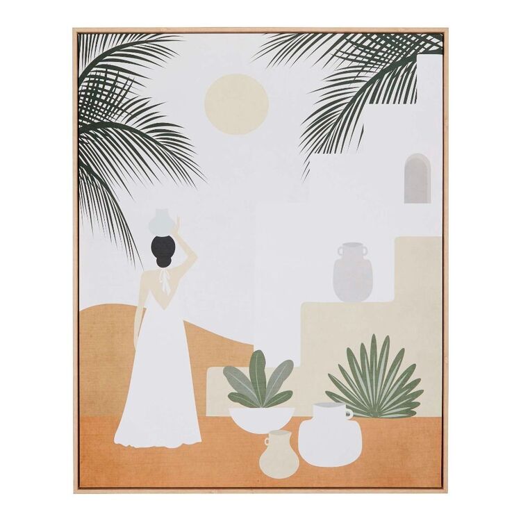 Cooper & Co Platinum Moroccan Minimalist Framed Canvas
