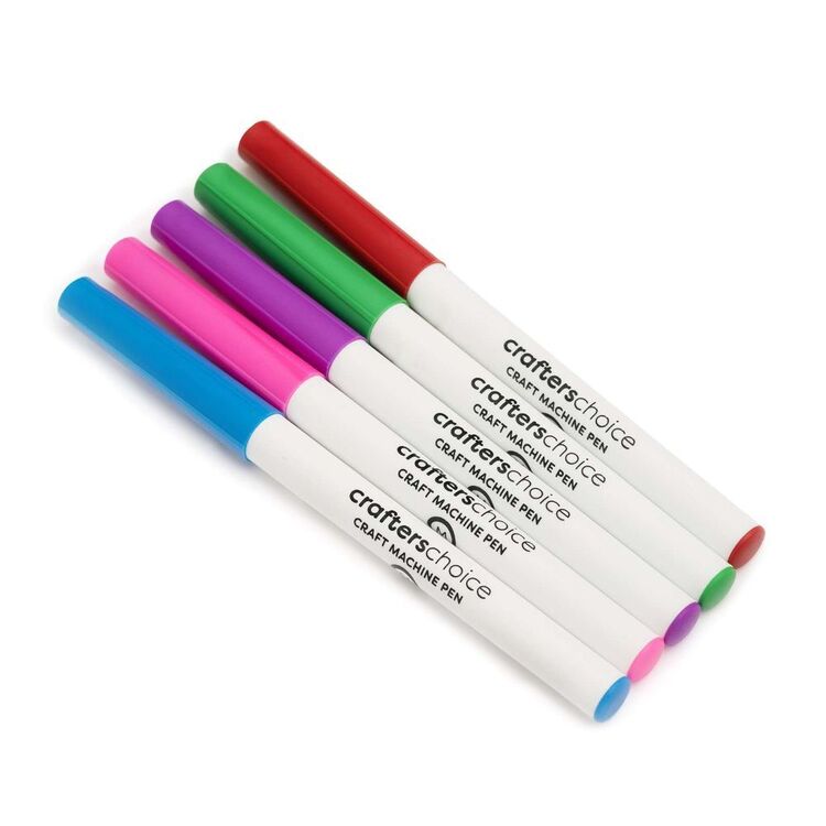 Crafters Choice Craft Machine All Surfaces Mutlcoloured Pens 5 Pack