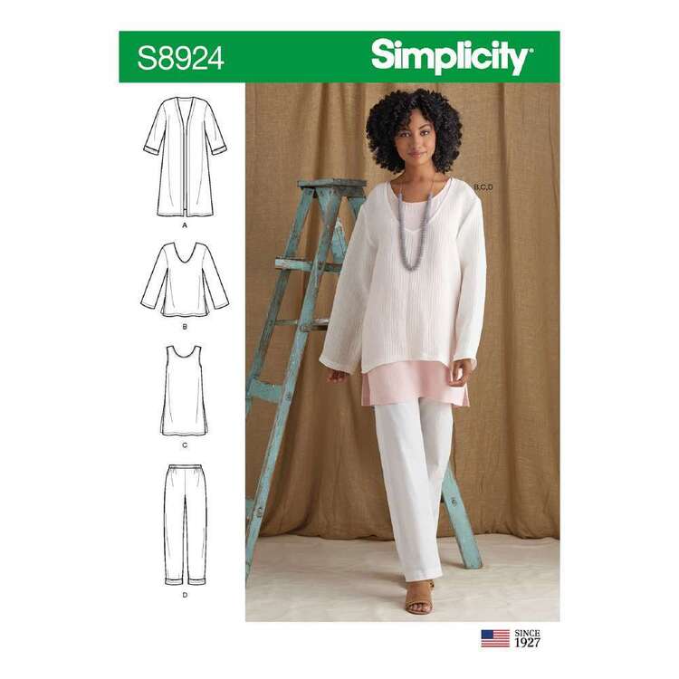 Simplicity Sewing Pattern S8924 Misses' Jacket, Top, Tunic, and Pull-On Pants