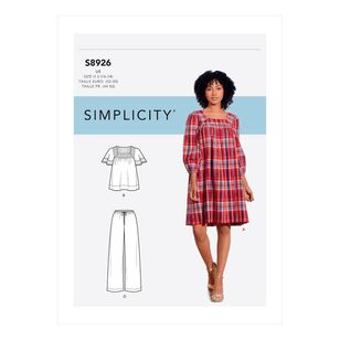 Simplicity Sewing Pattern S8926 Misses' Dress, Tops, & Pants