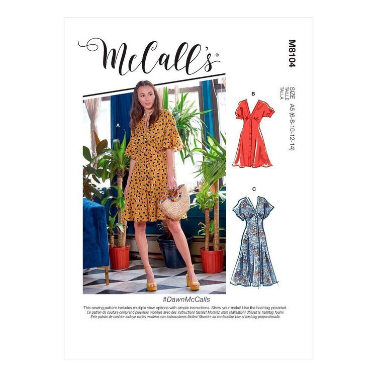 McCall's Sewing Pattern M8104 Misses' Dresses