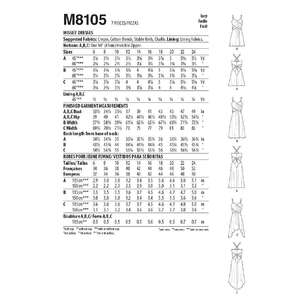 McCall's Sewing Pattern 8105 Misses' Dresses